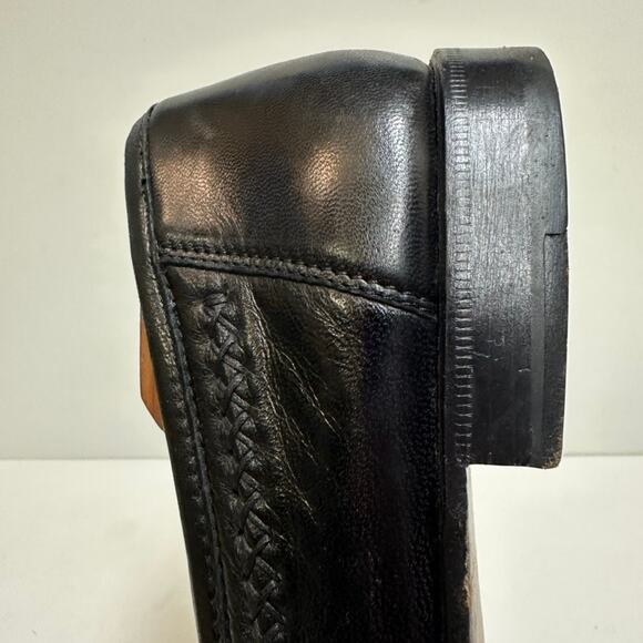 EUC Salvatore Ferragamo Black Calf Penny Loafer Moccasin Made in Italy VTG 7 D main image 9